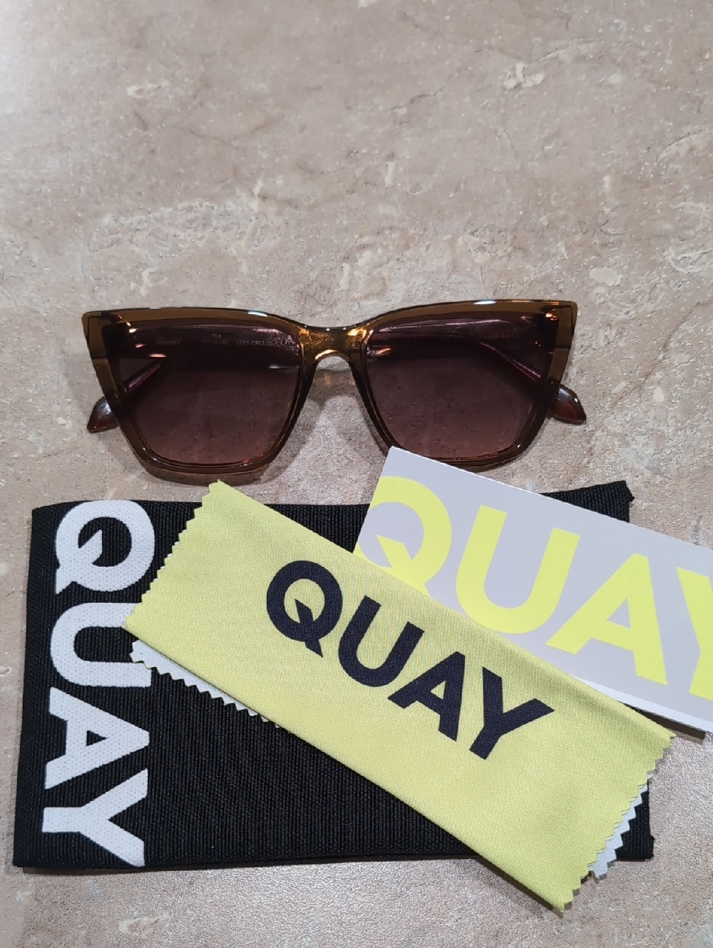 Quay Australia Brown And Gold Call The Shots Remixed
